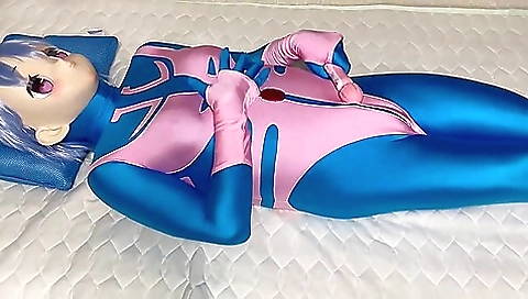 Busty amateur cosplay girl masturbates with a dildo