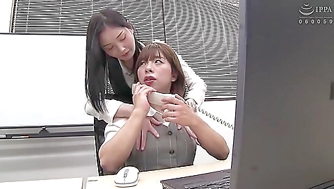 Sexy japanese girl enjoys erotic lesbian sex with her gf