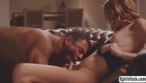 Blonde babe with a pair of earrings and a sexy ass with the dick