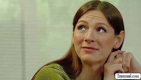 A busty and horny shemale gets fucked in her asshole